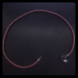 Pandora braided leather bracelet